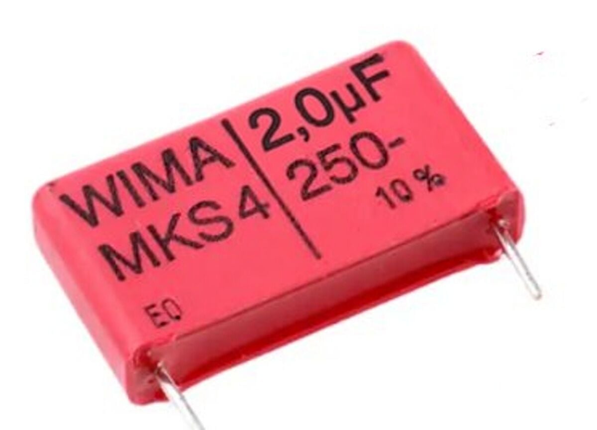 2,0uF 250V %10(2,0mF%10 250VDC Wima  MKS4)32x11x27mmPolyester Kondansatör