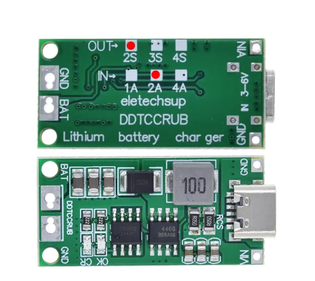 2S 2A TypeC Şarj Modül Çok Hücreli 18650 Lityum Pil Şarj Modül 8.4V 12.6V 16.8V