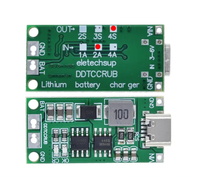 4S 2A TypeC Şarj Modül Çok Hücreli 18650 Lityum Pil Şarj Modül 8.4V 12.6V 16.8V