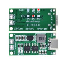 4S 2A TypeC Şarj Modül Çok Hücreli 18650 Lityum Pil Şarj Modül 8.4V 12.6V 16.8V