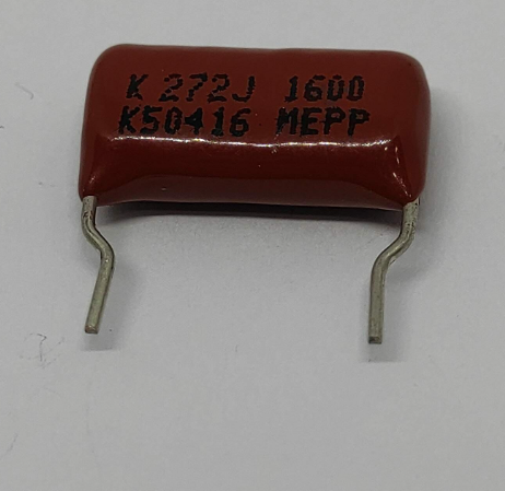 2.7NF 1600V%5(272j1600) Damla Tipi Polyester Kondansatör  22X7X12mm