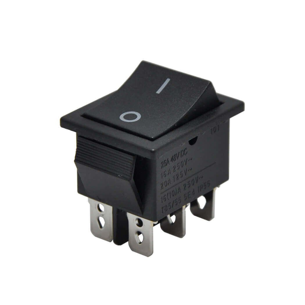 ATS-109A Geniş Işıksız Anahtar 6P OFF-(ON) YAYLI