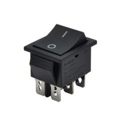 ATS-109A Geniş Işıksız Anahtar 6P OFF-(ON) YAYLI