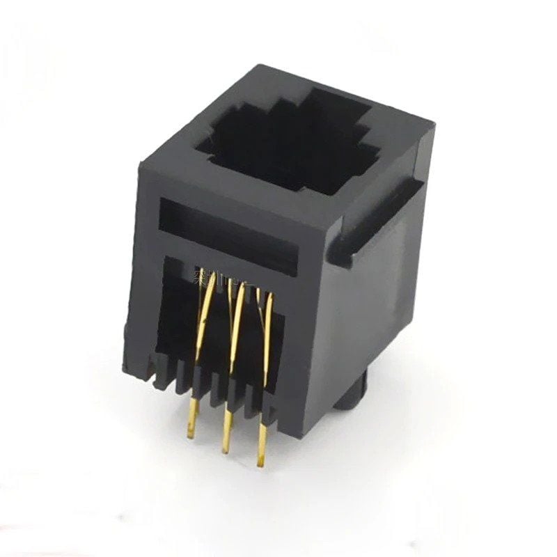 RJ11 TELEFON KONNEKTÖRÜ  6P/ 6C 180° DERECE PCB TİPİ DİŞİ