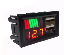 Dijital Voltmetre USB Çıkışlı Akü Göstergeli DC 12v - 3,5amp