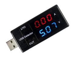 USB Akım Gerilim Test Cihazı Volt Amper Ölçer 2 Usb Çıkışlı