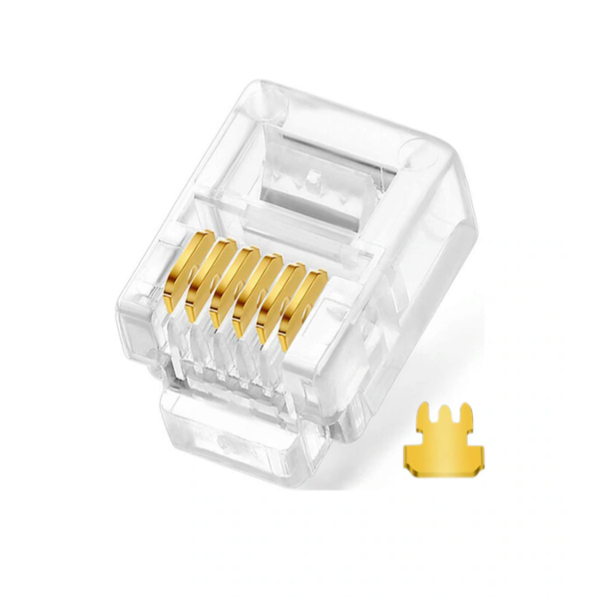 6P6C Rj11 6 Pin Telefon Jack Rj-11 6P-6C Telefon Konnektör