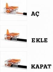 ﻿WAGO 221-412 2’Li 4MM Çok Amaçlı Buat Klemensi