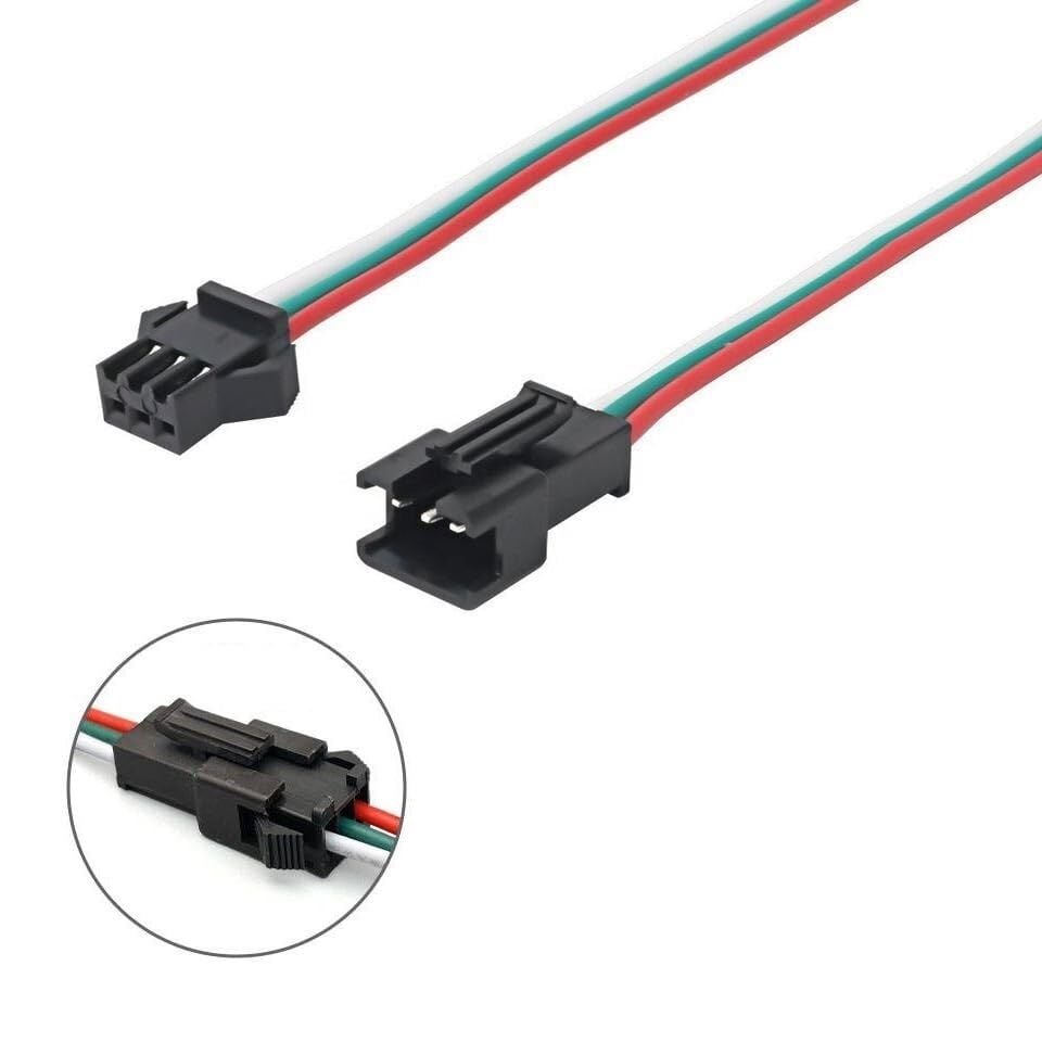 ATS-261J-3 JST SM 3P Kablolu Konnektor Takım