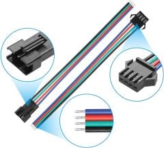 ATS-261J-4 JST SM 4P Kablolu Konnektor Takım