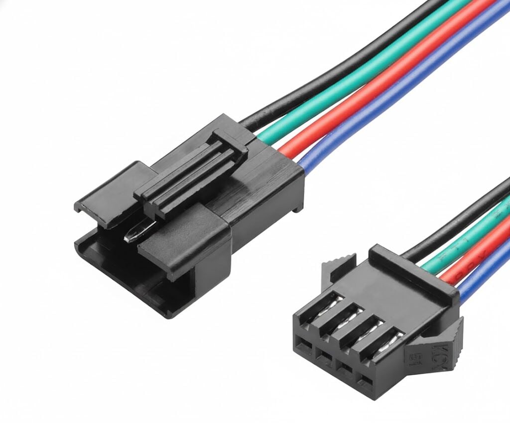 ATS-261J-4 JST SM 4P Kablolu Konnektor Takım