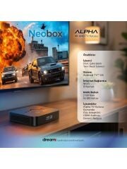 Dreamstar Neobox Alpha 4K UHD TV Box Android 14 2GB RAM 16GB Hafıza