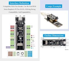 Waveshare ESP32-S3-POE-ETH Ethernet Geliştirme Kartı - Wi-Fi ve Bluetooth - PoE Modülü ile Birlikte