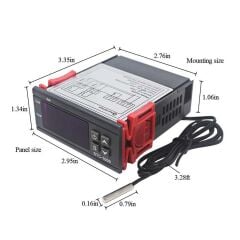 STC-1000 AC 110-220V 10A LCD Ekranlı NTC Sensörlü Sıcaklık Kontrol Modülü