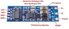 RS485 – TTL UART Dönüştürücü Modül