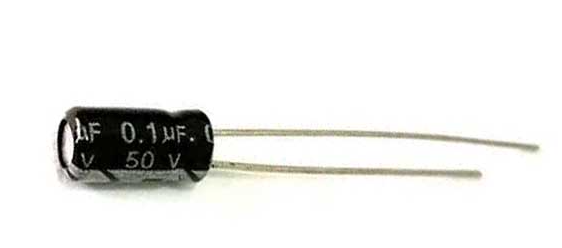 0.1uF 50V  85C 4x5,5x2.5mm Elektrolitik Kondansatör(10 Adet)