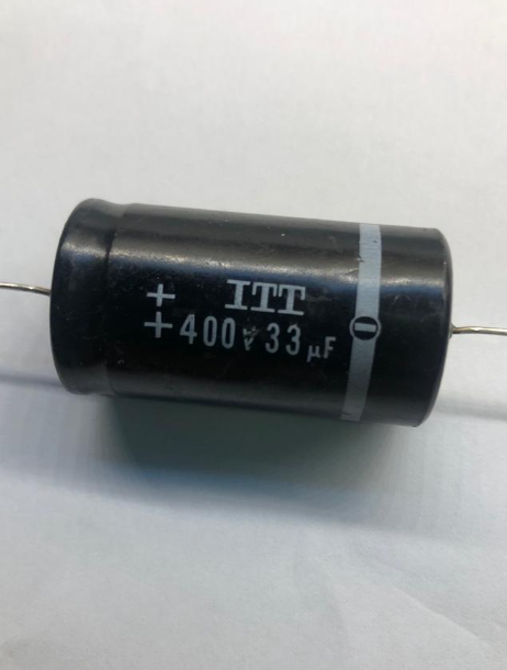 33uF 400V AXİAL22x40mm Elektrolitik Kondansatör