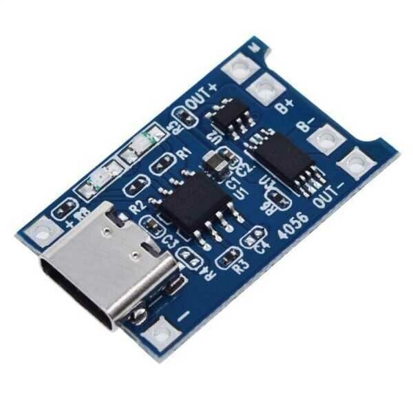 TP4056 Type-C 3.7V 18650 Korumalı Lityum Pil Şarj Modülü