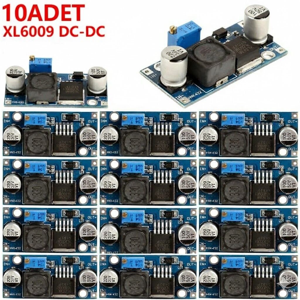 10 Adet XL6009 DC-DC 4A Ayarlanabilir Step Up Boost Voltaj Regülatör Kartı