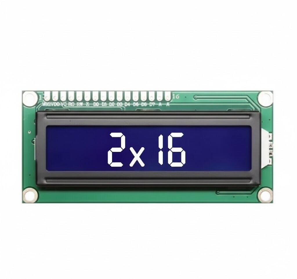 2x16 Lcd Ekran Sol Üst Mavi - Qapass