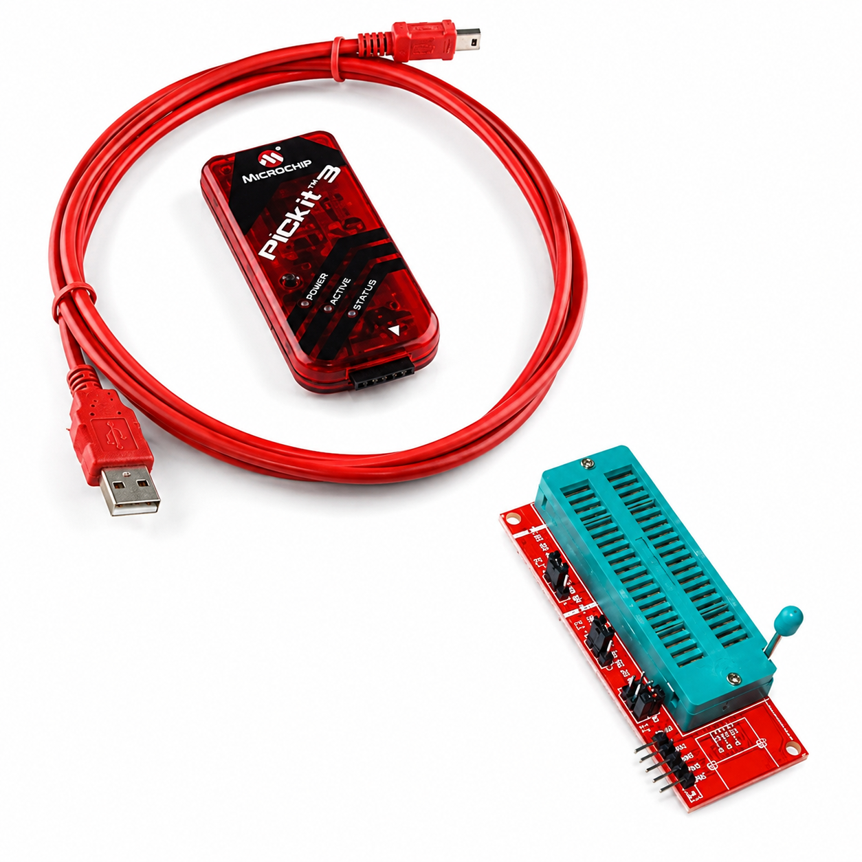 Pickit3 Pic Programlama Kartı ve Dip Çevirici Adaptör
