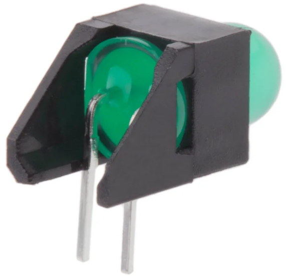 HLMP-3507-D00B2 Yeşil Dik Açılı PCB LED İndikatör Lambası, İğne Bacaklı, 2,7 V