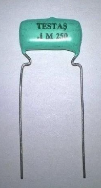 6,8NF630V%20 (0,0068 M 630Testaş)12x4X10mm Damla Tipi Polyester Kondansatör