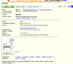SE1010 Bipolar Transistör TO106 RF/IF  Fairchild (2n3565)