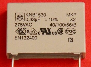 100NF 250VAC X2 %20 ( 0,1  M 250VAC X2) 18X9X14mm Polyester Kondansatör