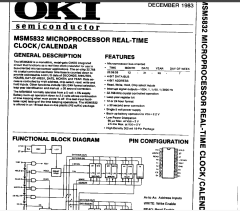 M5832 MİKROİŞLEMCİ GERÇEK ZAMANLI SAAT/TAKVİM