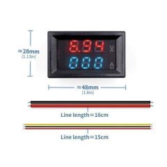 DC 0-100V 10A Dijital Voltmetre Dijital Ampermetre