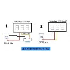 DC 0-100V 10A Dijital Voltmetre Dijital Ampermetre