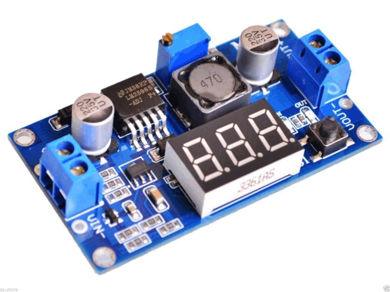 7 Segmentli Ayarlanabilir 3 A Voltaj Regülatör Kartı - LM2596-ADJ