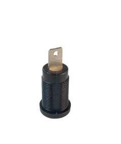 4mm Siyah  Korumalı Born Jak (Lehim tip)