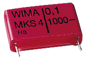 100NF 250V  ( 0,1   250V  WİMA   MKS)  18X5X14mm Polyester Kondansatör