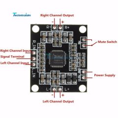 2x15W Amplifikatör Devresi 15W stereo PAM8610 Amfi - Amfi Ses Yükseltici