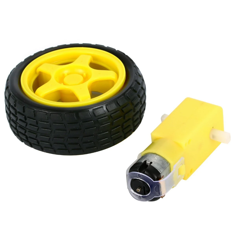 Motor ve Tekerlek Seti 6V 250Rpm