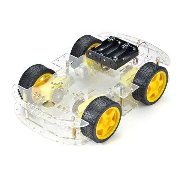 4WD Çok Amaçlı Mobil Robot Platformu - Şeffaf