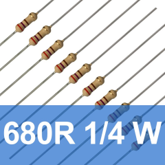 680R 1/4W Direnç (10 Adet) 680 Ohm
