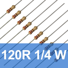 120R 1/4W Direnç (10 Adet) 120 Ohm