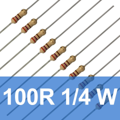 100R 1/4W Direnç (10 Adet) 100 Ohm