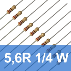 5.6R 1/4W Ohm Direnç (10 Adet) 5R6