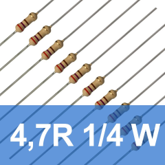 4.7R 1/4W Ohm Direnç (10 Adet) 4R7