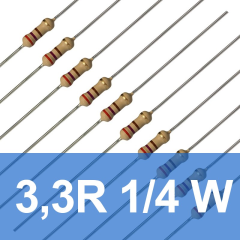 3.3R 1/4W Ohm Direnç (10 Adet) 3R3