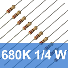 680K 1/4W Direnç (10 Adet)