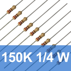 150K 1/4W Direnç (10 Adet)