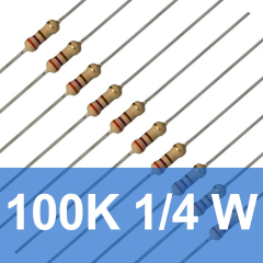100K 1/4W Direnç (10 Adet)