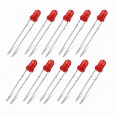 3mm Kırmızı Diyot LED 10 Adet