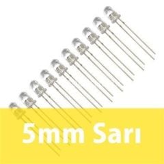 5mm Şeffaf Sarı Diyot LED (10 Adet)