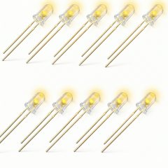 5mm Şeffaf Sarı Diyot LED 10 Adet